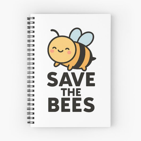 Item preview, Save the Bees – Cute Kawaii Bee Illustration designed and sold by VDekDesigns.