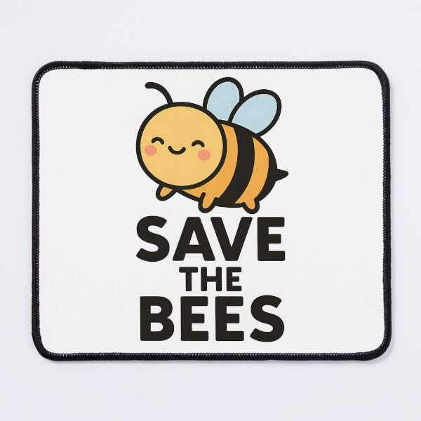Item preview, Save the Bees – Cute Kawaii Bee Illustration designed and sold by VDekDesigns.