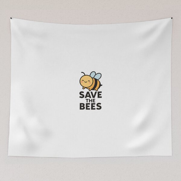 Item preview, Save the Bees – Cute Kawaii Bee Illustration designed and sold by VDekDesigns.