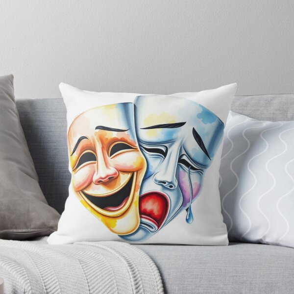 Item preview, Drama Masks Illustration designed and sold by EllDAV777.