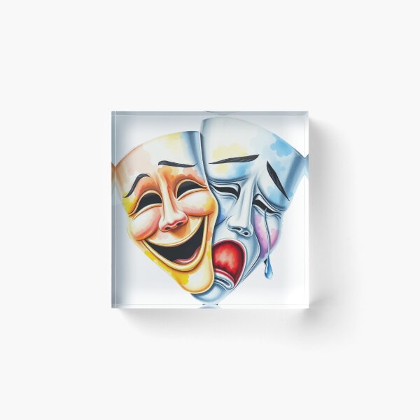 Item preview, Drama Masks Illustration designed and sold by EllDAV777.