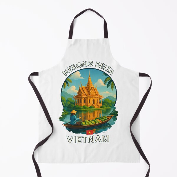 Item preview, Mekong Delta Southern Vietnam Vietnam - Iconic Asia Landmark Travel vacation destination souvenir art designed and sold by inkNext.