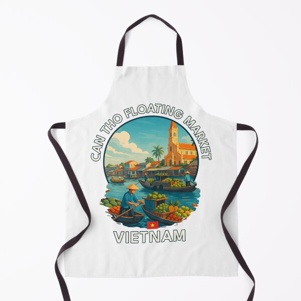 Item preview, Can Tho Floating Market Can Tho Vietnam - Iconic Asia Landmark Travel vacation destination souvenir art designed and sold by inkNext.