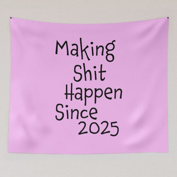 Item preview, Making Shit Happen Since 2025 | Funny Birthday Gift | Vintage Typography Shirt T-Shirt designed and sold by Zeppy.