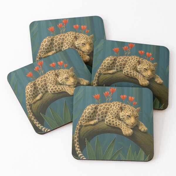 Item preview, Leopard with Blooming Dreams designed and sold by CarmelCay.