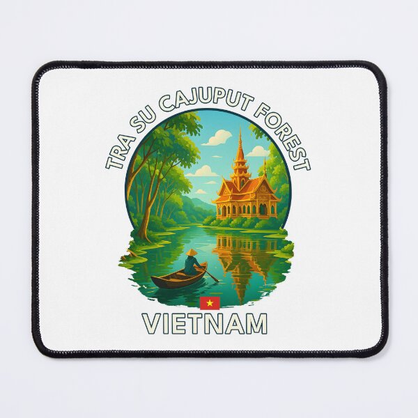 Item preview, Tra Su Cajuput Forest An Giang Vietnam - Iconic Asia Landmark Travel vacation destination souvenir art designed and sold by inkNext.