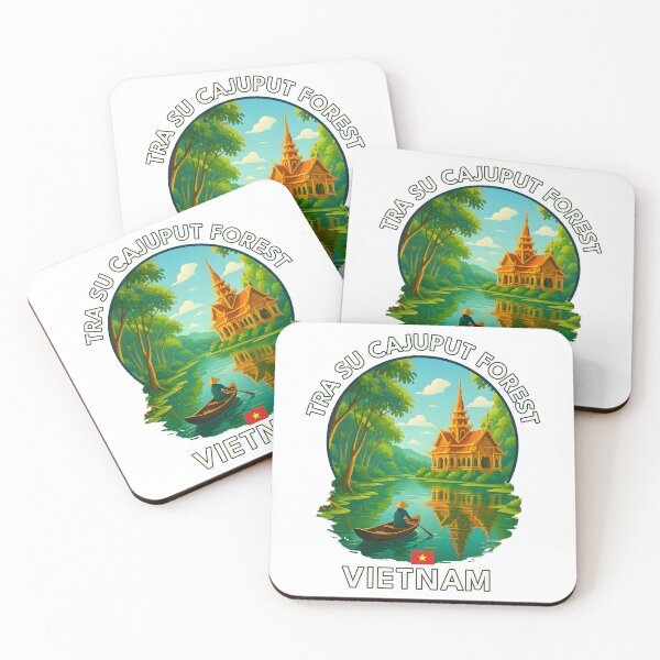 Item preview, Tra Su Cajuput Forest An Giang Vietnam - Iconic Asia Landmark Travel vacation destination souvenir art  designed and sold by inkNext.