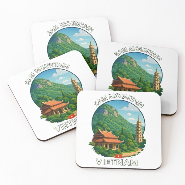 Item preview, Sam Mountain An Giang Vietnam - Iconic Asia Landmark Travel vacation destination souvenir art  designed and sold by inkNext.