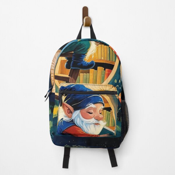 Item preview, Starlit Mushroom Library – Nighttime Cottagecore Gnome Art designed and sold by Deezyned.