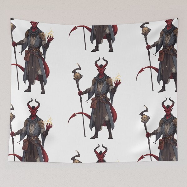 Item preview, Tiefling Creature Horned Flame designed and sold by bapupa.