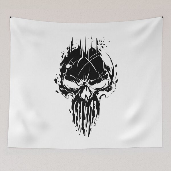 Item preview, Black Custom Punisher Skull designed and sold by Spec-Ops-Design.