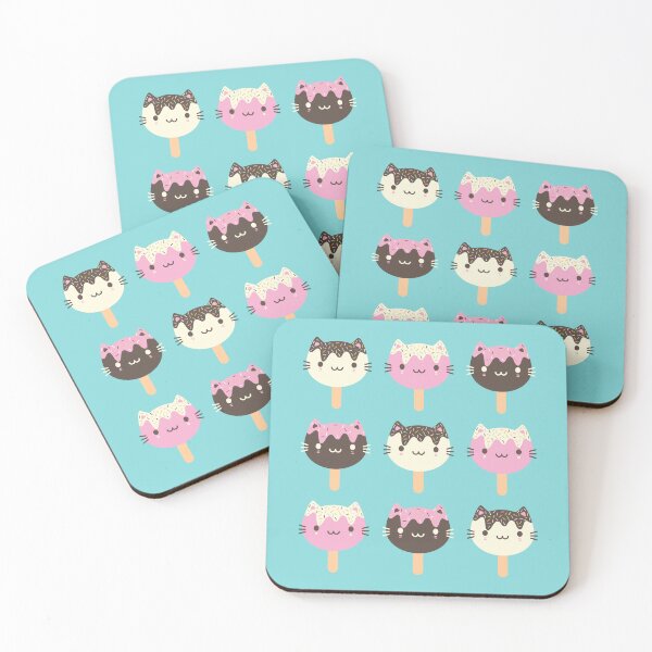 Item preview, Kawaii Summer Ice Lolly Popsicle Cats designed and sold by marcelinesmith.