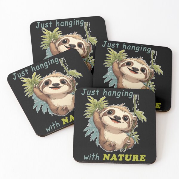 Item preview, Just Hanging with Nature – Cute Pastel Sloth Illustration designed and sold by Joyfulbits.