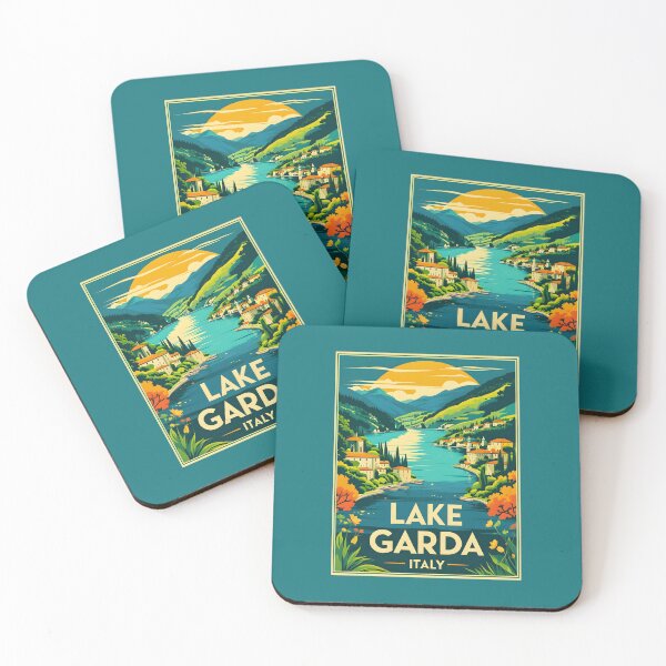 Item preview, A Vintage Illustration of Lake Garda - Italy  designed and sold by GoodOldVintage.