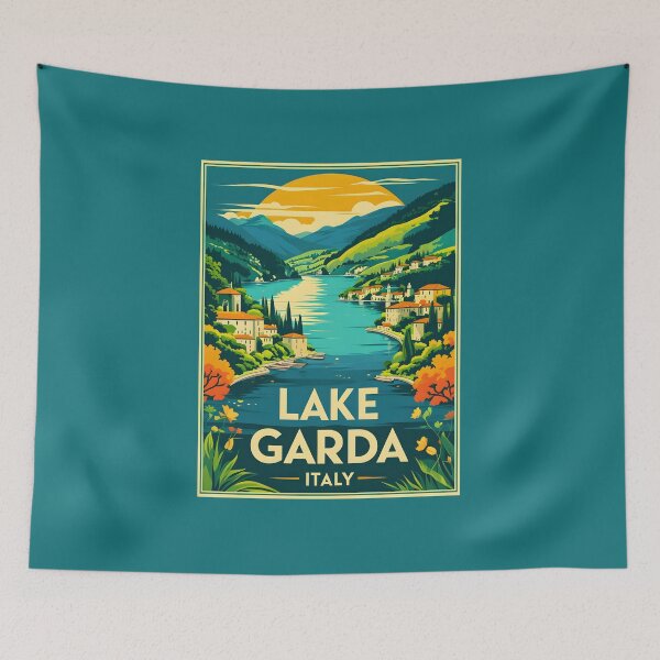Item preview, A Vintage Illustration of Lake Garda - Italy  designed and sold by GoodOldVintage.