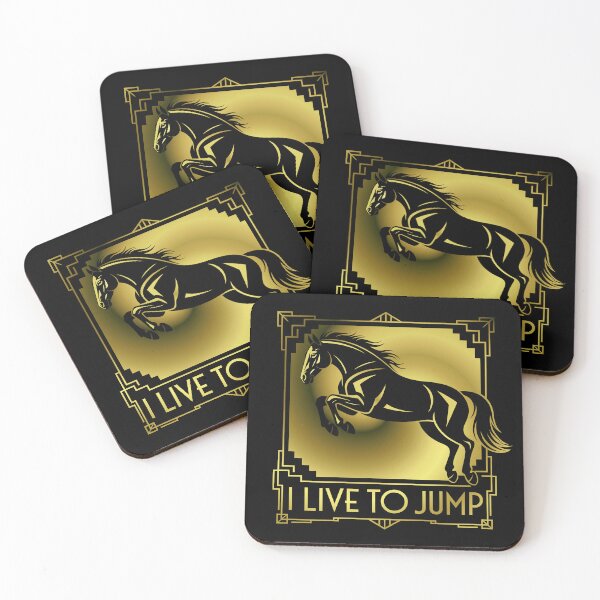Item preview, Horse Jump I Live to Jump Art Deco designed and sold by KateLeap.
