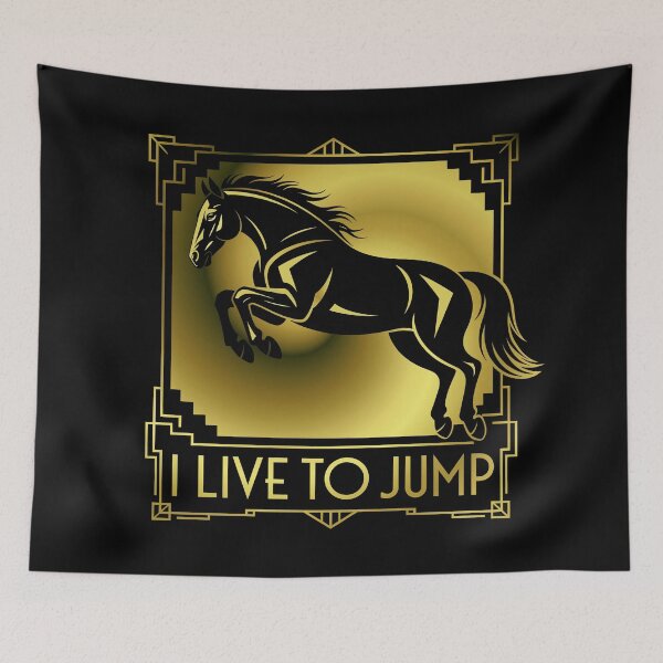 Item preview, Horse Jump I Live to Jump Art Deco designed and sold by KateLeap.