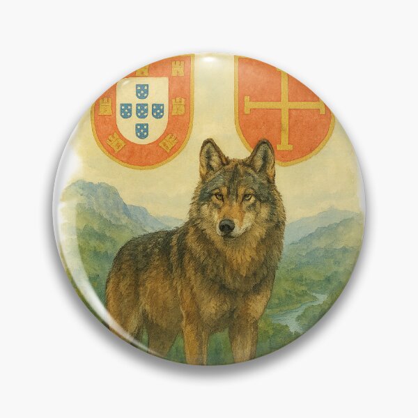 Item preview, Majestic Iberian Wolf – Portuguese Heritage Watercolor designed and sold by Rootugal.