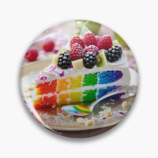 Item preview, The Scenery of Slice of Elegant and Delicious Rainbow Cake  designed and sold by Pim-Crystal.