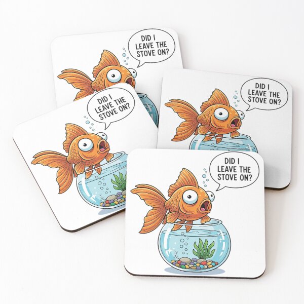 Item preview, Did I Leave the Stove On? – Surprised Goldfish Cartoon ?? designed and sold by HopaHope.