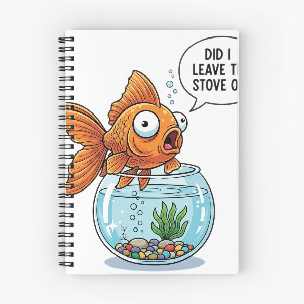 Item preview, Did I Leave the Stove On? – Surprised Goldfish Cartoon ?? designed and sold by HopaHope.