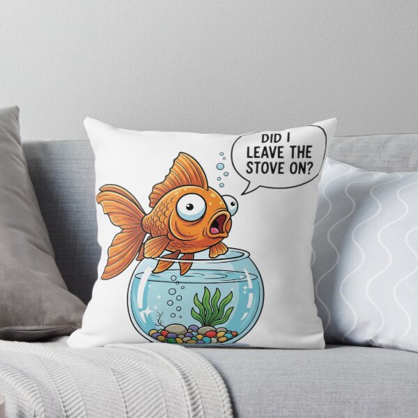 Item preview, Did I Leave the Stove On? – Surprised Goldfish Cartoon ?? designed and sold by HopaHope.