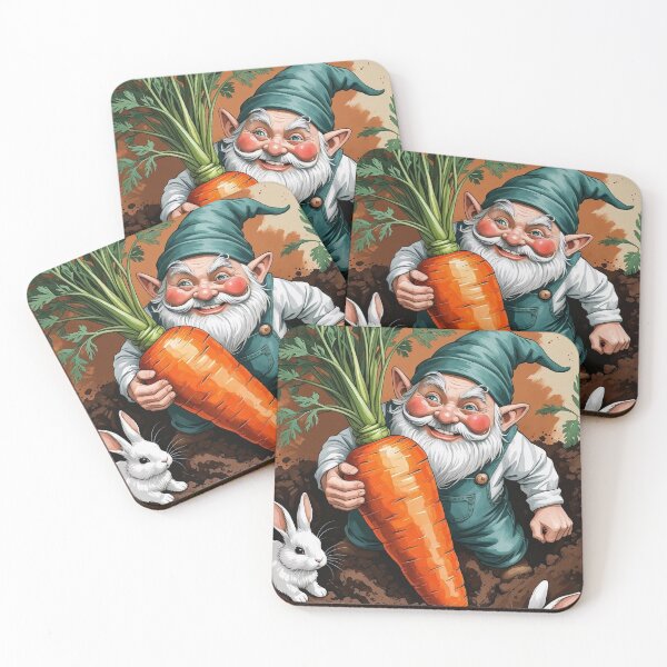 Item preview, Carrot Patch Gnome – Cute Garden Harvest Scene designed and sold by Deezyned.