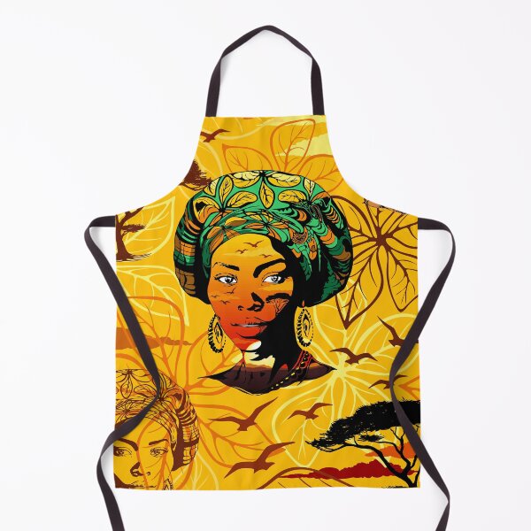 Item preview, African Woman Silhouette Portrait with Sunset designed and sold by BluedarkArt.