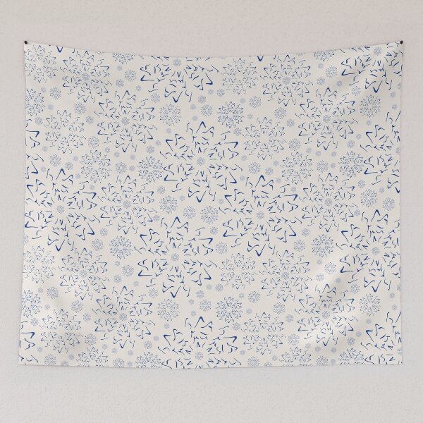 Item preview, Nordic Winter Sky | Stars & Snowflakes | Blue on Neutral designed and sold by Menega  Sabidussi.