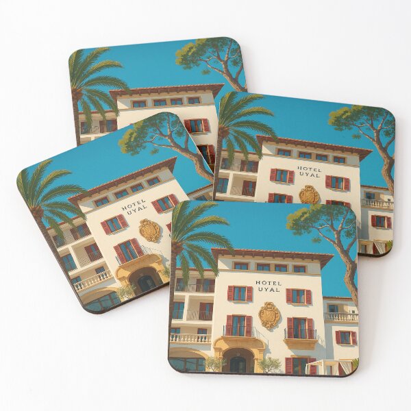 Item preview, Hotel Uyal Puerto Pollensa Mallorca Vintage Travel Poster designed and sold by GG WALL ART.