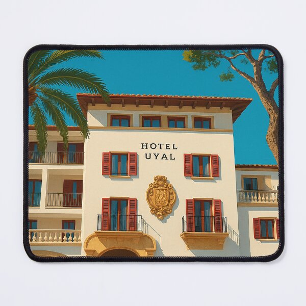 Item preview, Hotel Uyal Puerto Pollensa Mallorca Vintage Travel Poster designed and sold by GG WALL ART.