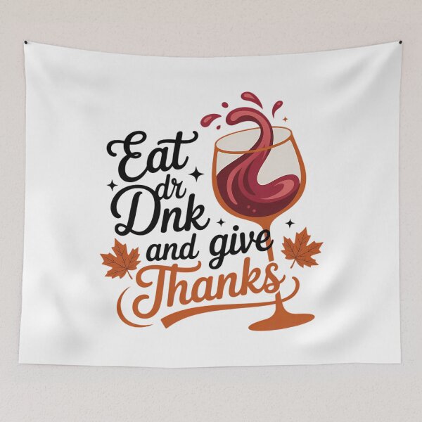 Item preview, Eat Drink And Thankful Thankgiving Day designed and sold by Sea4Adventures.