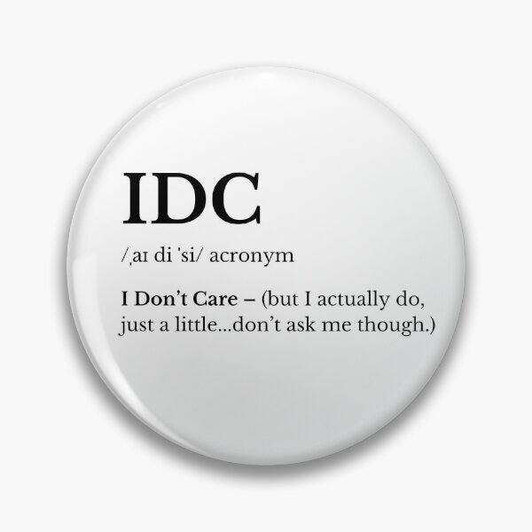 Item preview, IDC Funny Acronym Minimalist Design designed and sold by HasHs.