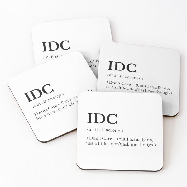 Item preview, IDC Funny Acronym Minimalist Design designed and sold by HasHs.