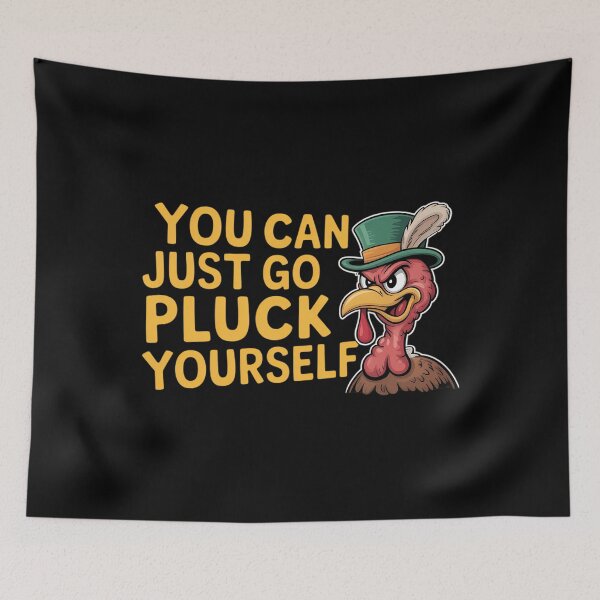 Item preview, Funny Go Pluck Yourself Turkey Pun Adult Humor Flippin Bird designed and sold by Sea4Adventures.