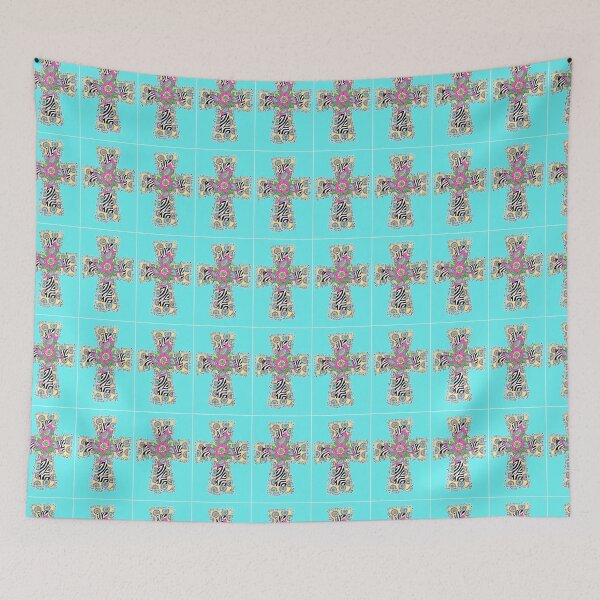 Item preview, Pretty Floral Cross Merchandise designed and sold by cindyfordyce.