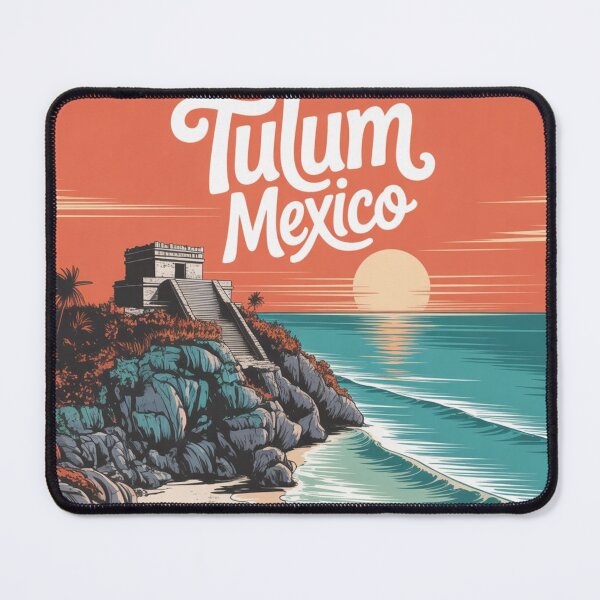 Item preview, Minimal Line Art Tulum Mexico – Sunset Ruins & Boho Travel Design designed and sold by Timeless Design.