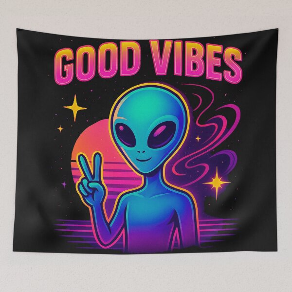 Artikelvorschau, Neon Alien – Kosmischer Rebell entworfen und verkauft von Qopta.