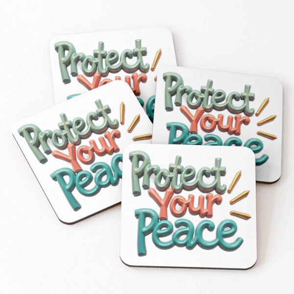 Item preview, Protect Your Peace – Energetic Transparent Typography Design designed and sold by OrcunTezel.