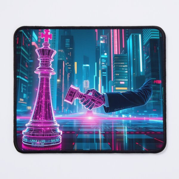 Item preview, Cyberpunk Chess King Digital Business Merger designed and sold by ARJ-Fashion.
