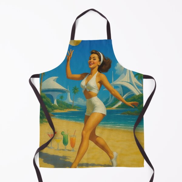 Item preview, Volleyball on the beach, retro advertising designed and sold by Mauswohn.