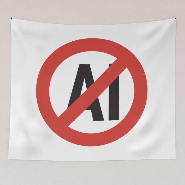 Item preview, Against Artificial Intelligence – STOP AI designed and sold by Wolagno.