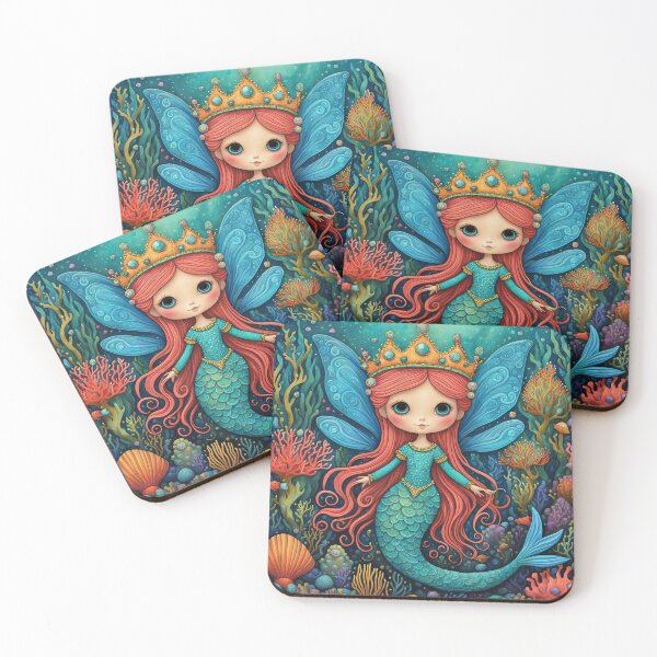 Item preview, Folk Art Coral Fairy designed and sold by Colin Bentham.