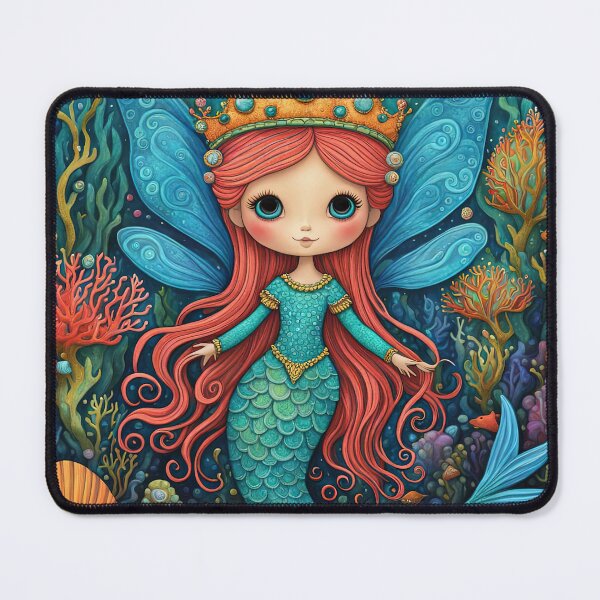 Item preview, Folk Art Coral Fairy designed and sold by Colin Bentham.