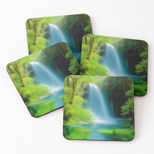 Item preview, Cascada tranquila en el bosque designed and sold by Island Art Studios.