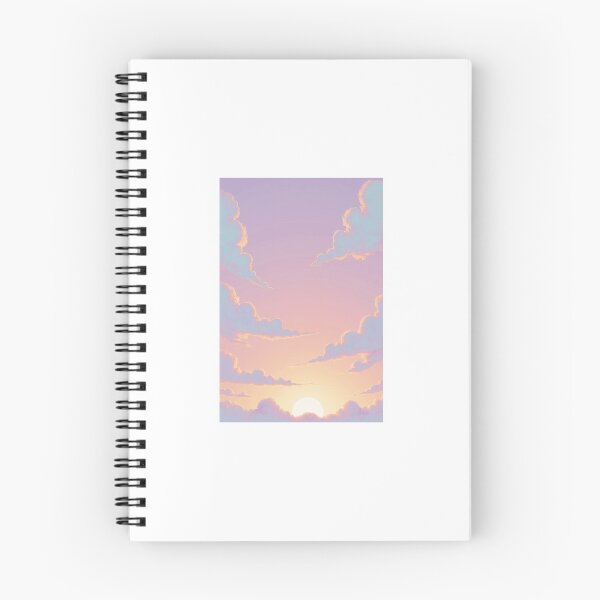 Item preview, Dreamy Sky at Sunset – Clouds and Sun in Pastel Tones designed and sold by WonderfulStudio.
