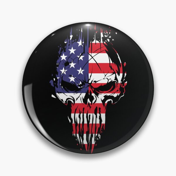 Item preview, USA Flag Custom Punisher Skull designed and sold by Spec-Ops-Design.