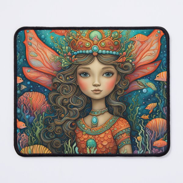Item preview, Folk Art Coral Fairy designed and sold by Colin Bentham.