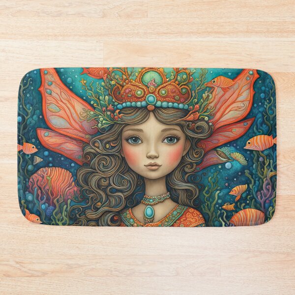 Item preview, Folk Art Coral Fairy designed and sold by Colin Bentham.
