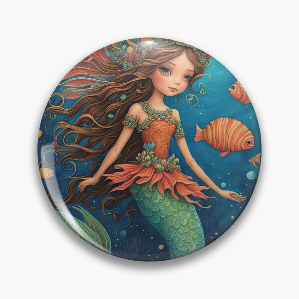 Item preview, Folk Art Coral Fairy designed and sold by Colin Bentham.